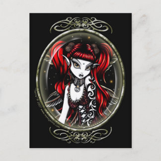 Terra Cameo Red Tattooed Fairy Postcard