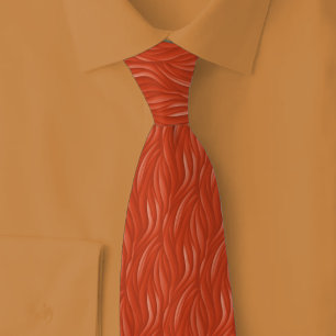 Terra Cotta Abstract Ribbons Tie
