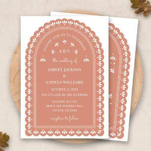 Terra Cotta Arch Autumn Wedding Invitation