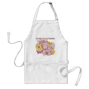 Terra Cotta Edge Yellow Daisy Rose Bouquet Custom Standard Apron