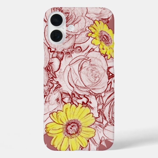 Terra Cotta Edged Bouquet Case-Mate iPhone Case (Back)