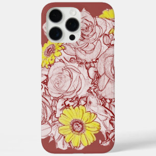 Terra Cotta Edged Bouquet iPhone 16 Pro Max Case