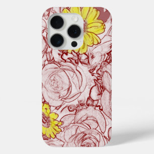 Terra Cotta Edged Bouquet iPhone 15 Pro Case