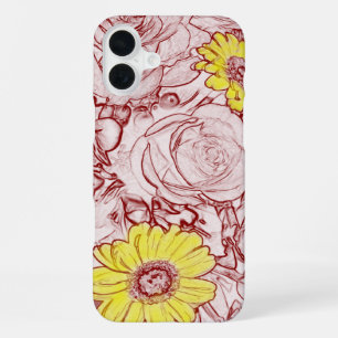 Terra Cotta Edged Bouquet iPhone 16 Plus Case
