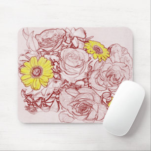Terra Cotta Edged Bouquet Mouse Mat