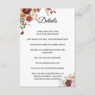 Terra Cotta Enclosure Card Details