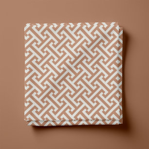 Terra Cotta Greek Key Pattern Fabric