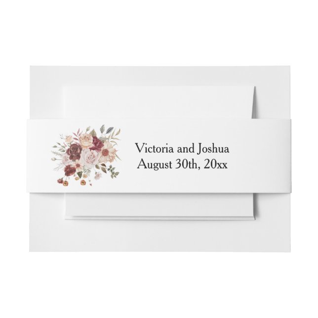 Terra Cotta Green  Invitation Belly Band (Front Example)