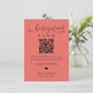 Terra Cotta Honeymoon Fund Qr Code Minimal Modern
