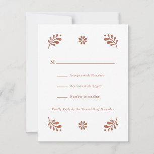 Terra Cotta Mexican RSVP Card