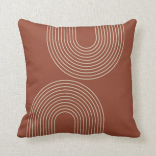 Terra Cotta Minimalist Abstract Cushion