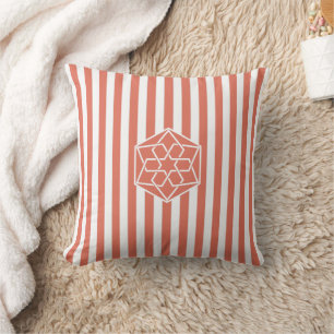 Terra Cotta Moroccan Zellige Flower Symbol Cushion