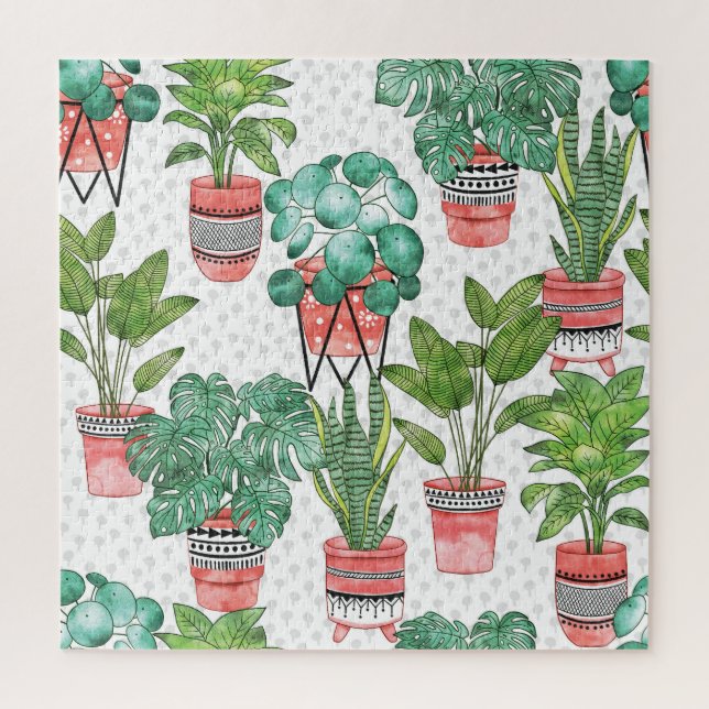 Terra Cotta Plant Pots Pattern. Jigsaw Puzzle (Vertical)