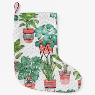Terra Cotta Plant Pots Pattern. Small Christmas Stocking