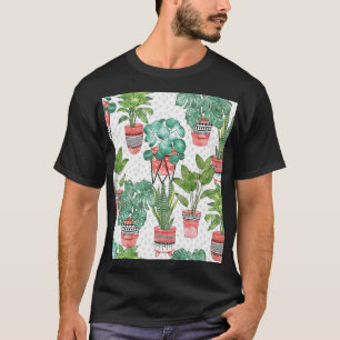 Terra Cotta Plant Pots Pattern. T-Shirt