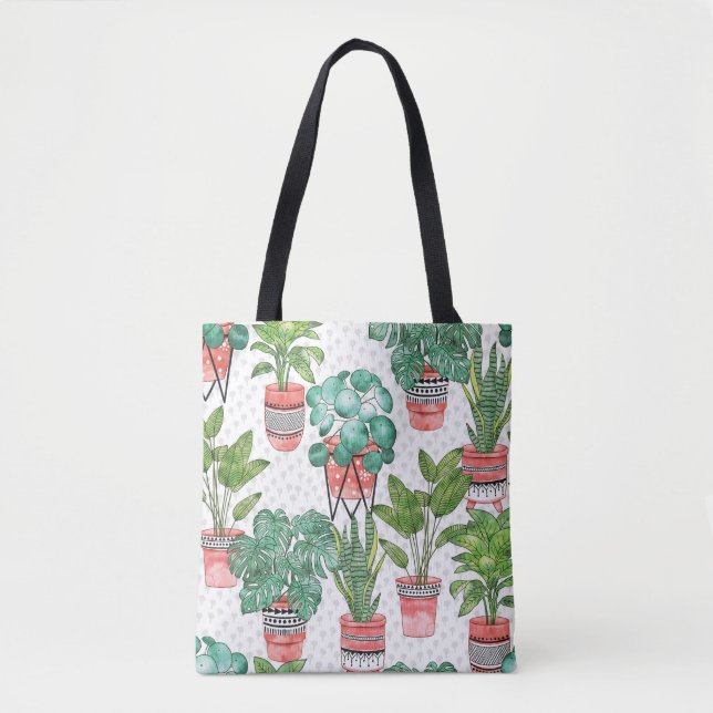 Terra Cotta Plant Pots Pattern. Tote Bag (Front)