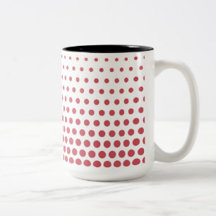 Terra Cotta Polka Dots Modern White Two-Tone Coffee Mug