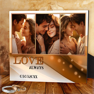 Terra Cotta Retro Boho Photo Wedding Plaque