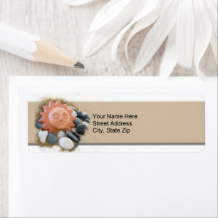 Terra Cotta Sun On Sand And Rocks Personalised