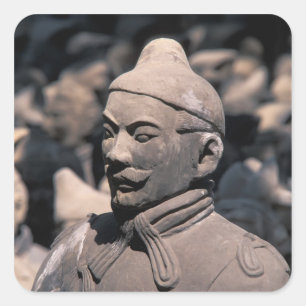 Terra Cotta warriors in Emperor Qin Shihuang's 2 Square Sticker