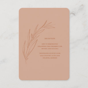 Terra Cotta Wedding Reception Enclosure Cards