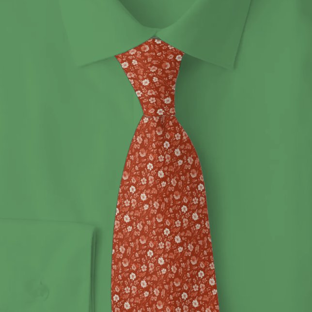 Terra Cotta Wildflowers Tie (Creator Uploaded)