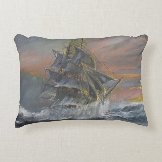 Terra Nova heads into a fierce Gale Dawn Decorative Cushion (Front)