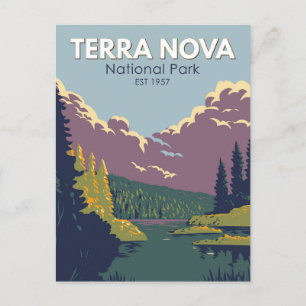 Terra Nova National Park Canada Travel Art Vintage Postcard