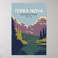 Terra Nova National Park Canada Travel Art Vintage