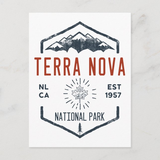 Terra Nova National Park Canada Vintage Distressed Postcard (Front)
