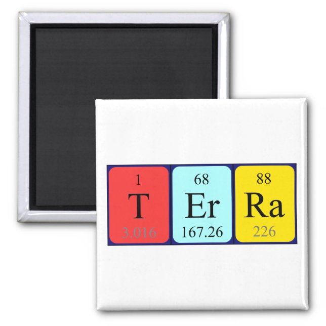 Terra periodic table name magnet (Front)
