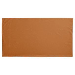 Terra Sienna Brown colour Easily Customise This Pillowcase