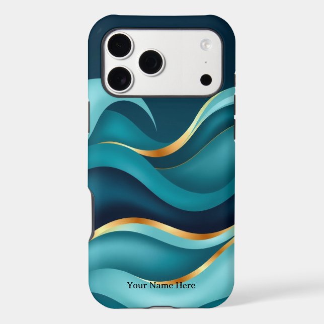 Terra Wave: Earthy Abstract Lines Case (Back)