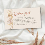 Terraccotta Cream Botanical Foliage Wishing Well Enclosure Card<br><div class="desc">Wedding Wishing Well enclosure card in a duet of terracotta and cream, to complement your wedding colour theme. Wishing Well is lettered in elegant calligraphy and the template is set for you to edit the poem if you wish. For example, you might want to change the name of the fund,...</div>