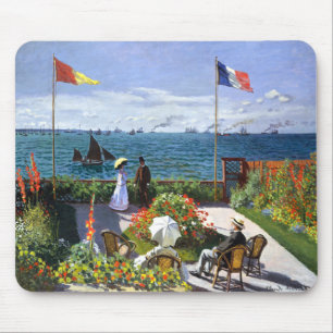 Terrace at Sainte Adresse, Claude Monet Mouse Mat