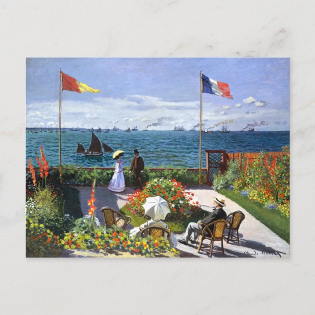 Terrace at Sainte Adresse, Claude Monet Postcard (Front)