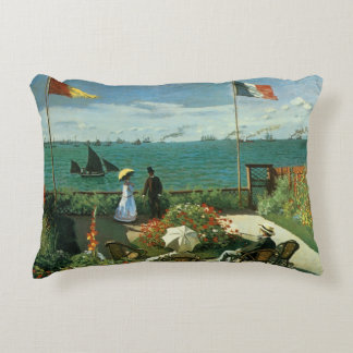Terrace at the Seaside by Claude Monet Decorative Cushion
