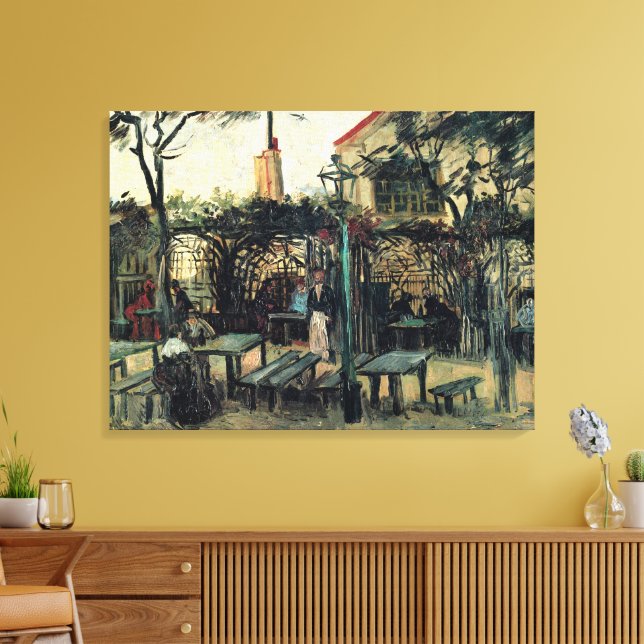 Terrace of a Cafe, Montmartre by Vincent van Gogh Canvas Print (Insitu(LivingRoom))