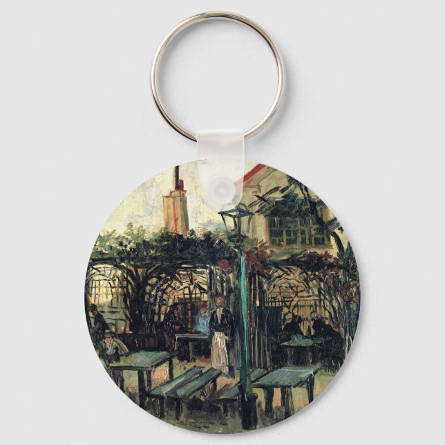 Terrace of a Cafe, Montmartre by Vincent van Gogh Key Ring (Front)
