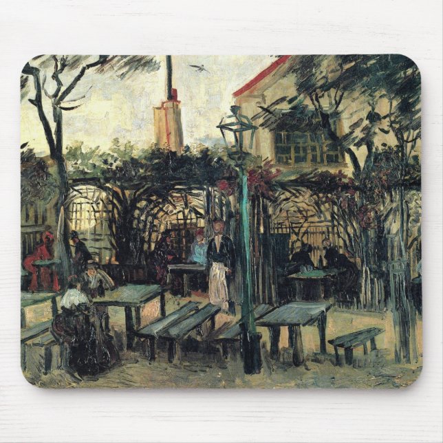 Terrace of a Cafe, Montmartre by Vincent van Gogh Mouse Mat (Front)