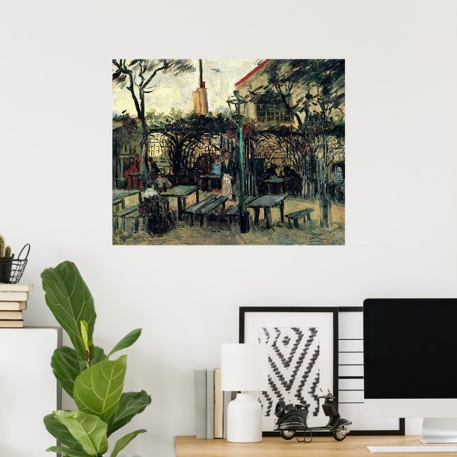 Terrace of a Cafe, Montmartre by Vincent van Gogh Poster (Home Office)