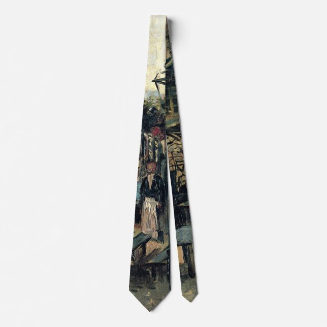Terrace of a Cafe, Montmartre by Vincent van Gogh Tie (Front)