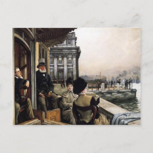 Terrace of the Trafalgar Tavern by James Tissot Postcard