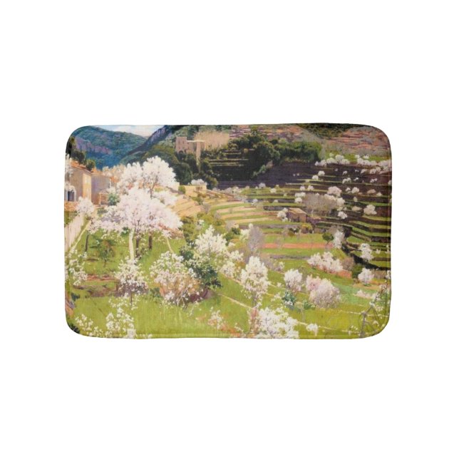 Terraced Garden in Mallorca (by Santiago Rusiñol) Bath Mat (Front)