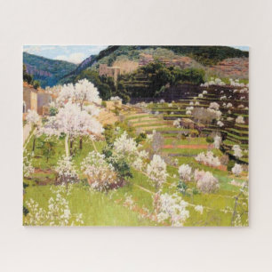 Terraced Garden in Mallorca (by Santiago Rusiñol) Jigsaw Puzzle