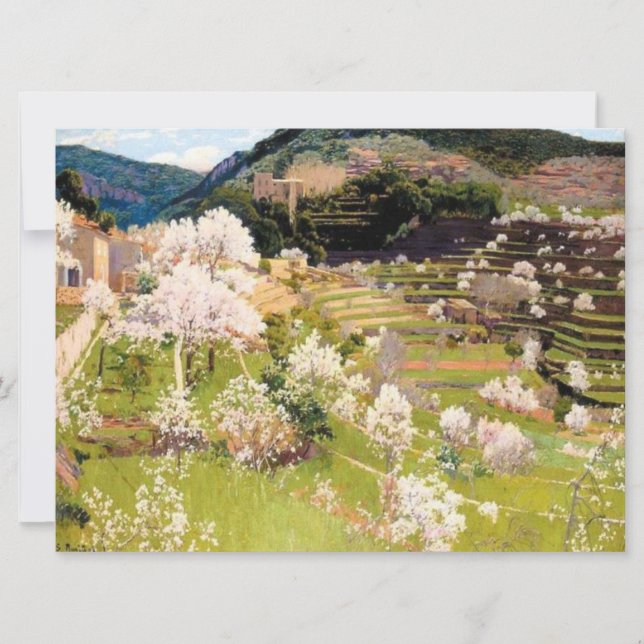 Terraced Garden in Mallorca Card (Front)