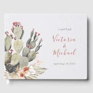 Terracota and Cactus Wedding Guest Book