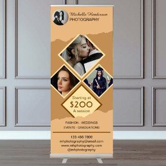 Terracotta 4 Photo Modern Professional Business Retractable Banner