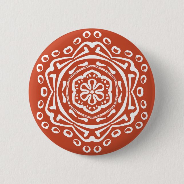 Terracotta 6 Cm Round Badge (Front)