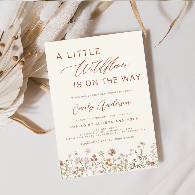 Terracotta A Little Wildflower Baby Shower (Creator Uploaded)